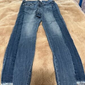 LOFT Women's Two-Tone Blue Moderm Skinny Jeans 27/4